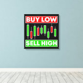 低買売高取引キャンドルスティック帆布 キャンバスプリント (インサイチュ (ウッドフロア))