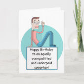 低賃金の同僚誕生日(男性) カード (正面)