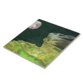 低軌道エイリアン世界のSFピンクののまわりに月 タイル (側面)