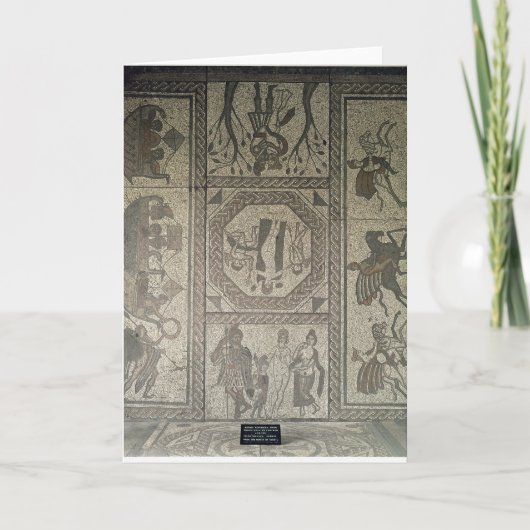 低速のローマの別荘からのモザイク模様の歩道 カード (正面)
