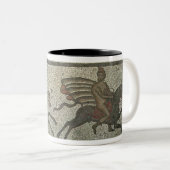 低速のローマの別荘からのモザイク模様の歩道 ツートーンマグカップ (正面右)