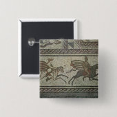 低速のローマの別荘からのモザイク模様の歩道 缶バッジ (正面&裏面)