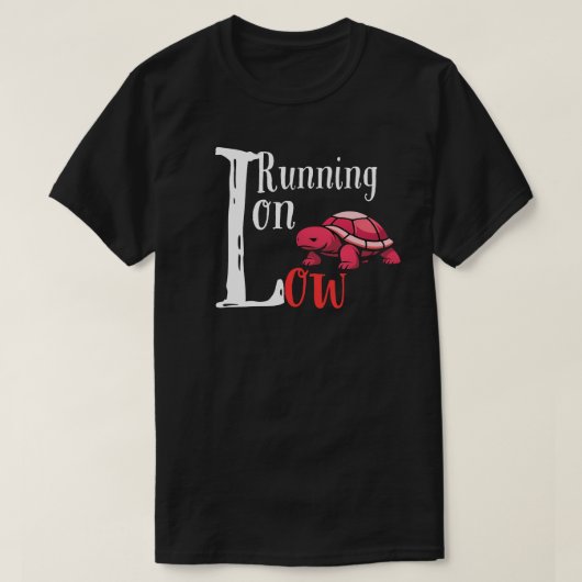低速の亀のイラスト - 穏やかなエネルギー Tシャツ (デザイン正面)