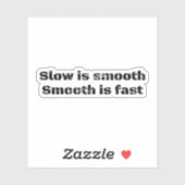 低速はスムーズ、スムースは高速軍隊引用文 シール (シート)