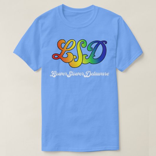 低速デラウェア数々のカラー1960sデザイン tシャツ (デザイン正面)