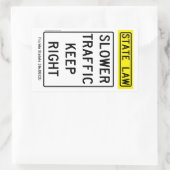 低速トラフィ保ック右シール 長方形シール (バッグ)