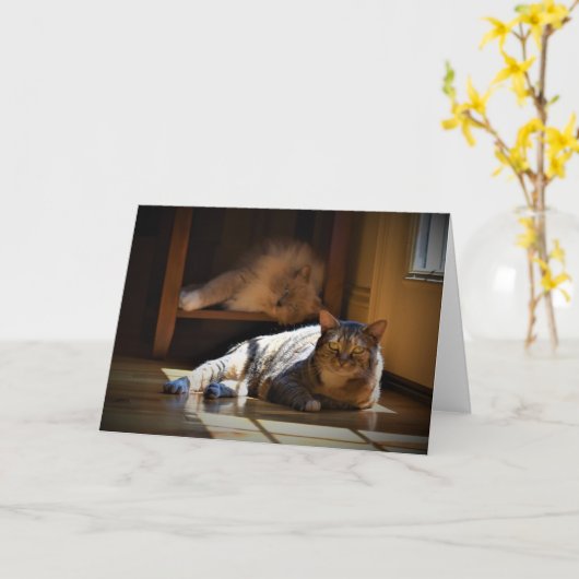 低速日、カード カード (黄色い花)