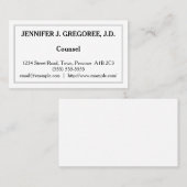 低鍵および伝統的弁護士の名刺 名刺 (正面/裏面)