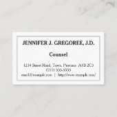 低鍵および伝統的弁護士の名刺 名刺 (正面)