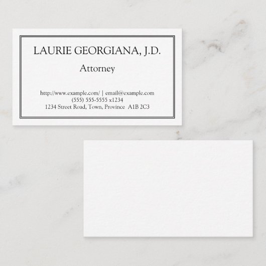 低鍵および普通弁護士名刺 名刺 (正面/裏面)