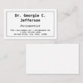 低鍵で歯周病患者の名刺 名刺 (正面/裏面)