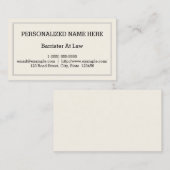 低鍵とローシンプルドの弁護士の名刺 名刺 (正面/裏面)