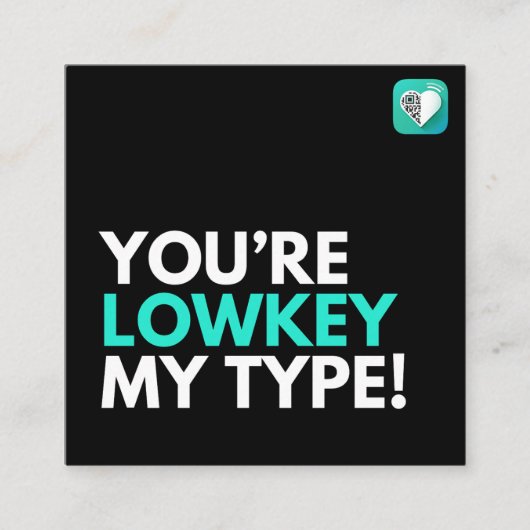 低鍵のマイタイプ スクエア名刺 (正面)