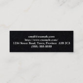 低鍵スペインの言語インストラクター名刺 スキニー名刺 (裏面)