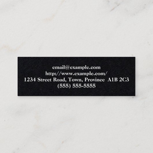 低鍵スペインの言語インストラクター名刺 スキニー名刺 (裏面)