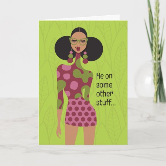 低鍵セラピー – 彼は他の物で サンキューカード (正面)