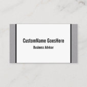 低鍵ビジネスアドバイザーの名刺 名刺 (正面)