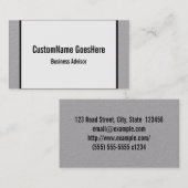 低鍵ビジネスアドバイザーの名刺 名刺 (正面/裏面)