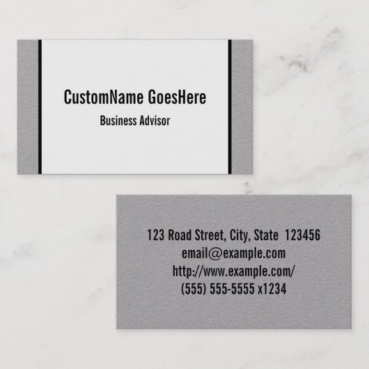 低鍵ビジネスアドバイザーの名刺 名刺 (正面/裏面)