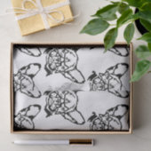 低鍵ロックスターフレンチブルフランスのドッグ 薄葉紙 (ギフト)