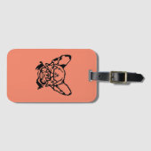 低鍵ロックスターフレンチーフランスのブルドッグ荷物T ラゲッジタグ (正面横)