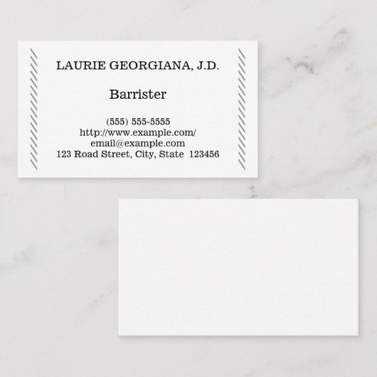 低鍵抑制バリスター名刺 名刺 (正面/裏面)