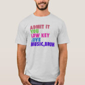 低鍵音楽先生Tシャツ Tシャツ (正面)