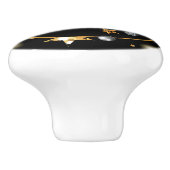 低鍵高級金ゴールドブラックメタリックスターズクリスマス セラミックノブ (側面)