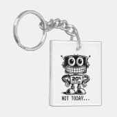 低電力ロボット – 今日は… キーホルダー (正面左)