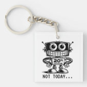 低電力ロボット – 今日は… キーホルダー (正面)