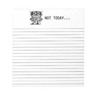 低電力ロボット – 今日は… ノートパッド