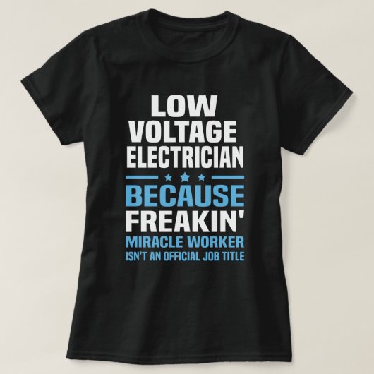 低電圧電気技師 Tシャツ (デザイン正面)