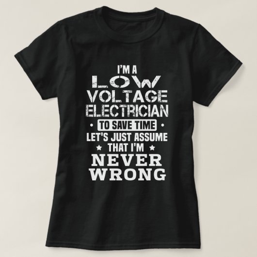 低電圧電気技師 Tシャツ (デザイン正面)