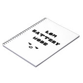 低電池モード疲おもしろいれた引用文デザイン ノートブック (左側)