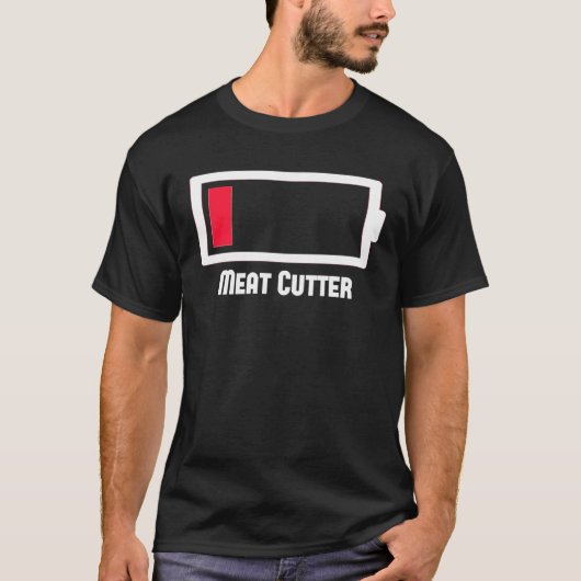 低電池占領ジョブ肉カッター Tシャツ (正面)