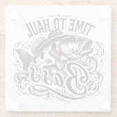 低音おもしろいの到達時間魚釣り ガラスコースター (裏面)