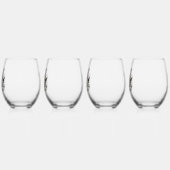 低音おもしろいの到達時間魚釣り ステムなしワイングラス (左)