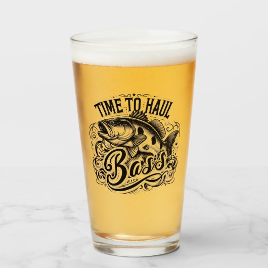 低音おもしろいの到達時間魚釣り タンブラーグラス (ドリンク正面)