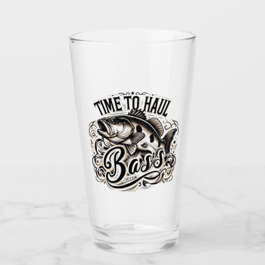 低音おもしろいの到達時間魚釣り タンブラーグラス (正面)