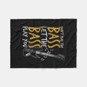 低音が遊低音のギターを弾くな フリースブランケット (正面(横))