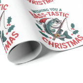 低音なクリスマス魚釣りフィッシャー ラッピングペーパー (ロールコーナー)