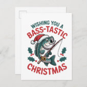 低音なクリスマス魚釣りフィッシャー 案内ポストカード (正面/裏面)