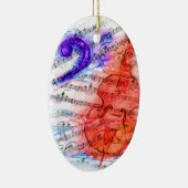 低音のカットシート音楽-オーナメント セラミックオーナメント (右)