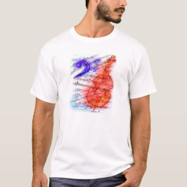 低音のカットシート-ワイシャツに人を配置します Tシャツ