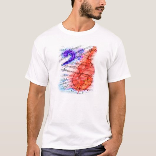 低音のカットシート-ワイシャツに人を配置します Tシャツ (正面)