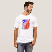 低音のカットシート-ワイシャツに人を配置します Tシャツ (正面フル)