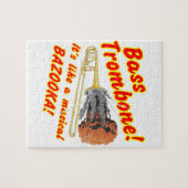 低音のトロンボーンのミュージカルのバズーカ ジグソーパズル (横)