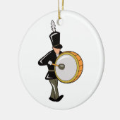 低音のドラマー行進の黒いabstract.png セラミックオーナメント (左)