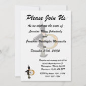 低音のドラマー行進の黒いabstract.png 招待状 (正面)