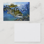 低音の名刺のテンプレートの跳躍 名刺 (正面/裏面)